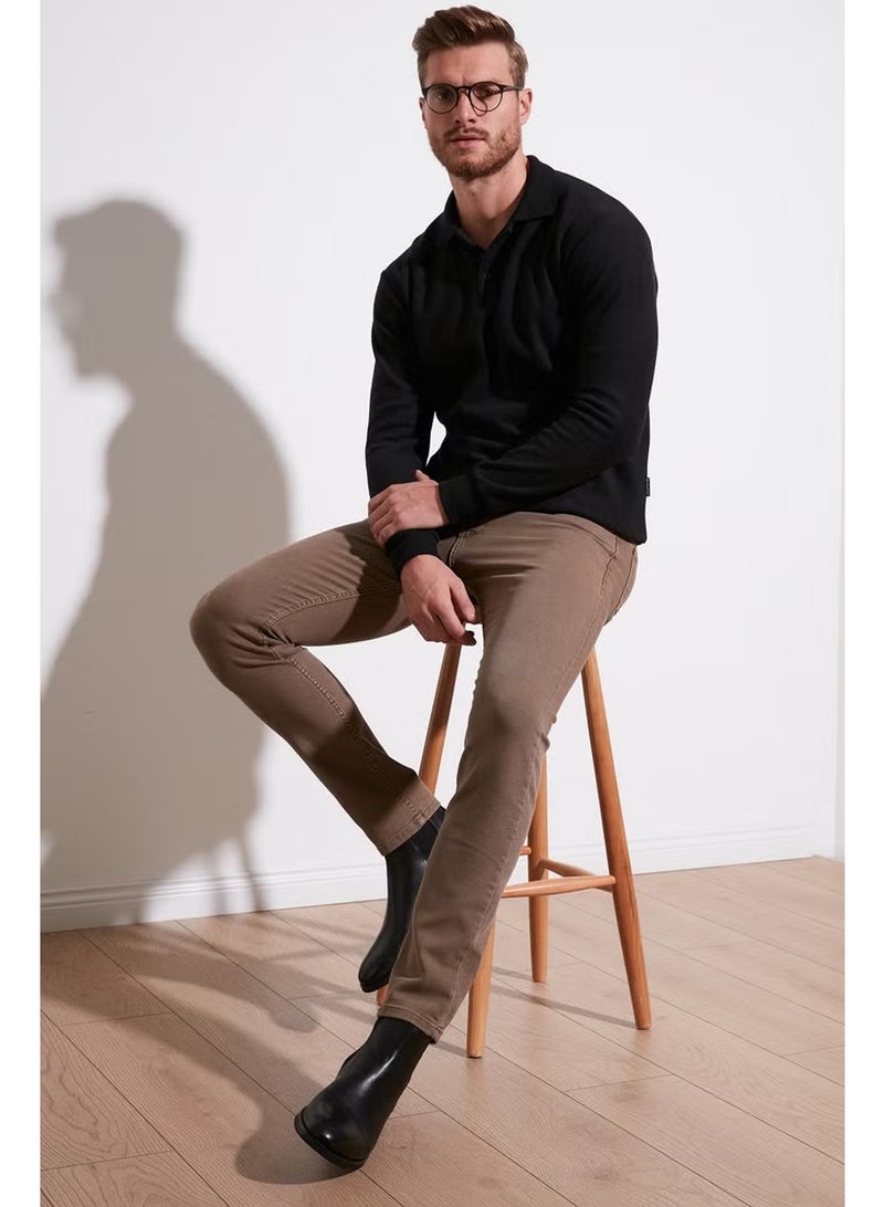 Buratti Cotton Buttoned Polo Neck Sweater Men's Sweater 456211 - Image 2